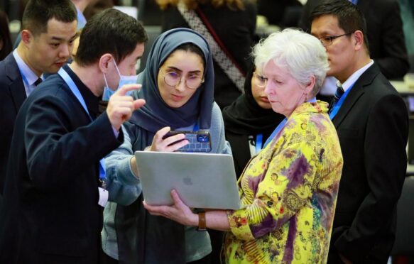 Between sessions at an IPCC meeting on March 18, 2023.