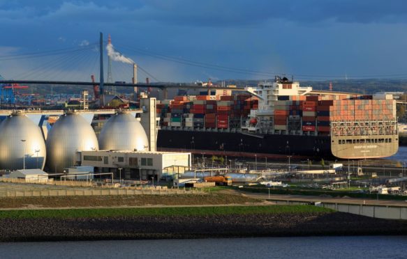 LNG storage tanks, Hamburg, Germany.