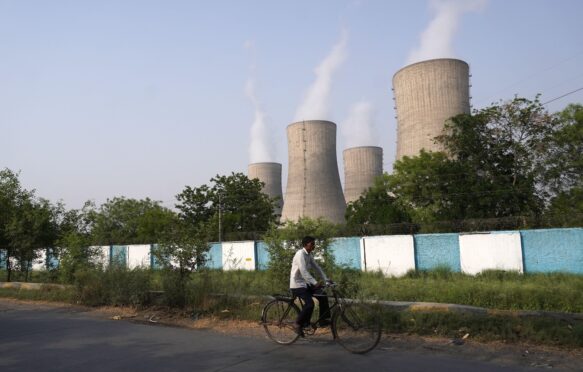 Coal-fired power plant, in Uttar Pradesh, India.