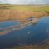 Flooded fields in Aberdeenshire, Scotland in December 2023.