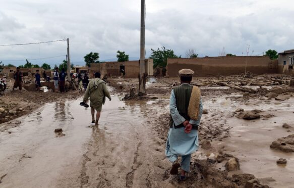 Flood damage in northern Afghanistan.