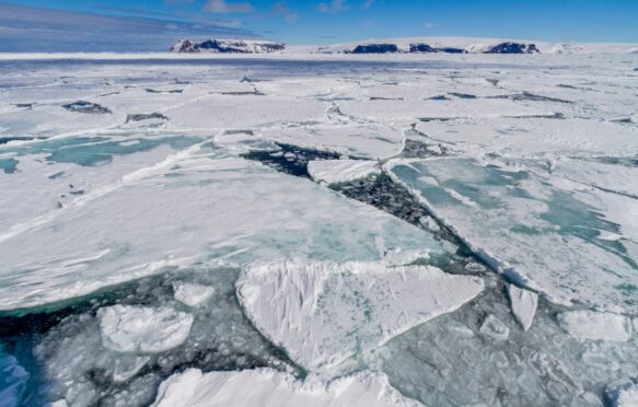 Sea ice in Antarctic.