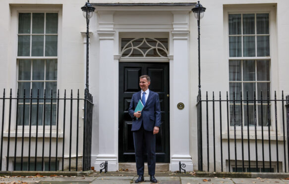 The Chancellor of the Exchequer, Jeremy Hunt on Downing Street on 22 November 2023.