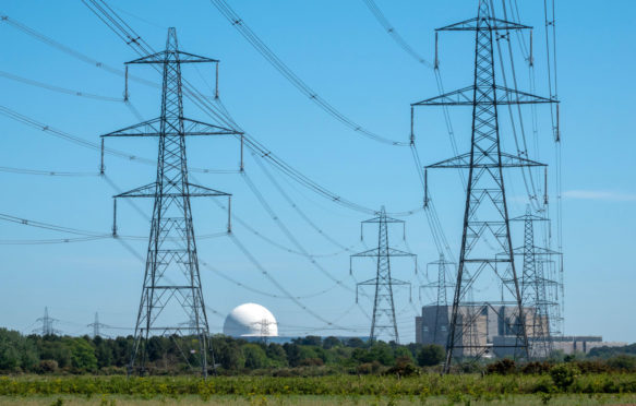 A-line-of-electricity-pylons-coming-from-Sizewell-A-and-B-Nuclear-Power-Plant-in-the-distance