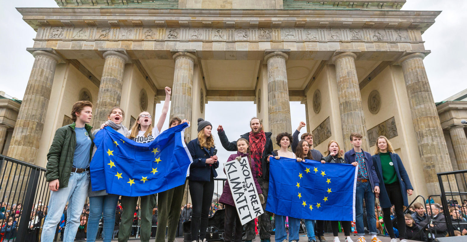 FridaysForFuture demonstration in Berlin, Germany. 29 March 2019. Credit: Agencja Fotograficzna Caro / Alamy Stock Photo. TA5RH5