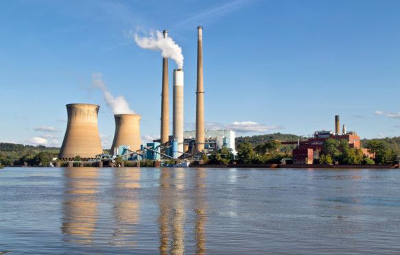 Pleasants Power Station located on the Ohio River