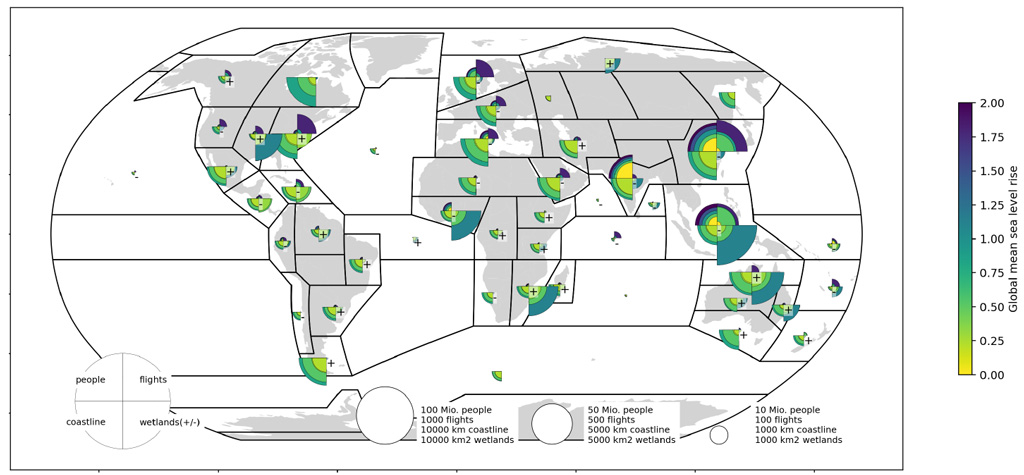 Risks to cities and settlements from sea level rise, compared to 2020 levels-IPCC-AR6-WG2