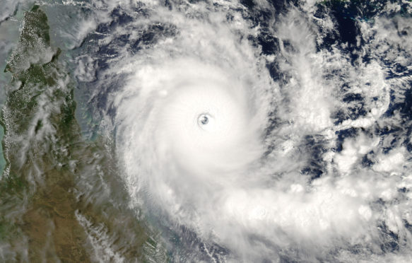 Tropical cyclone Ingrid West of Australias Cape York Peninsula in 2005